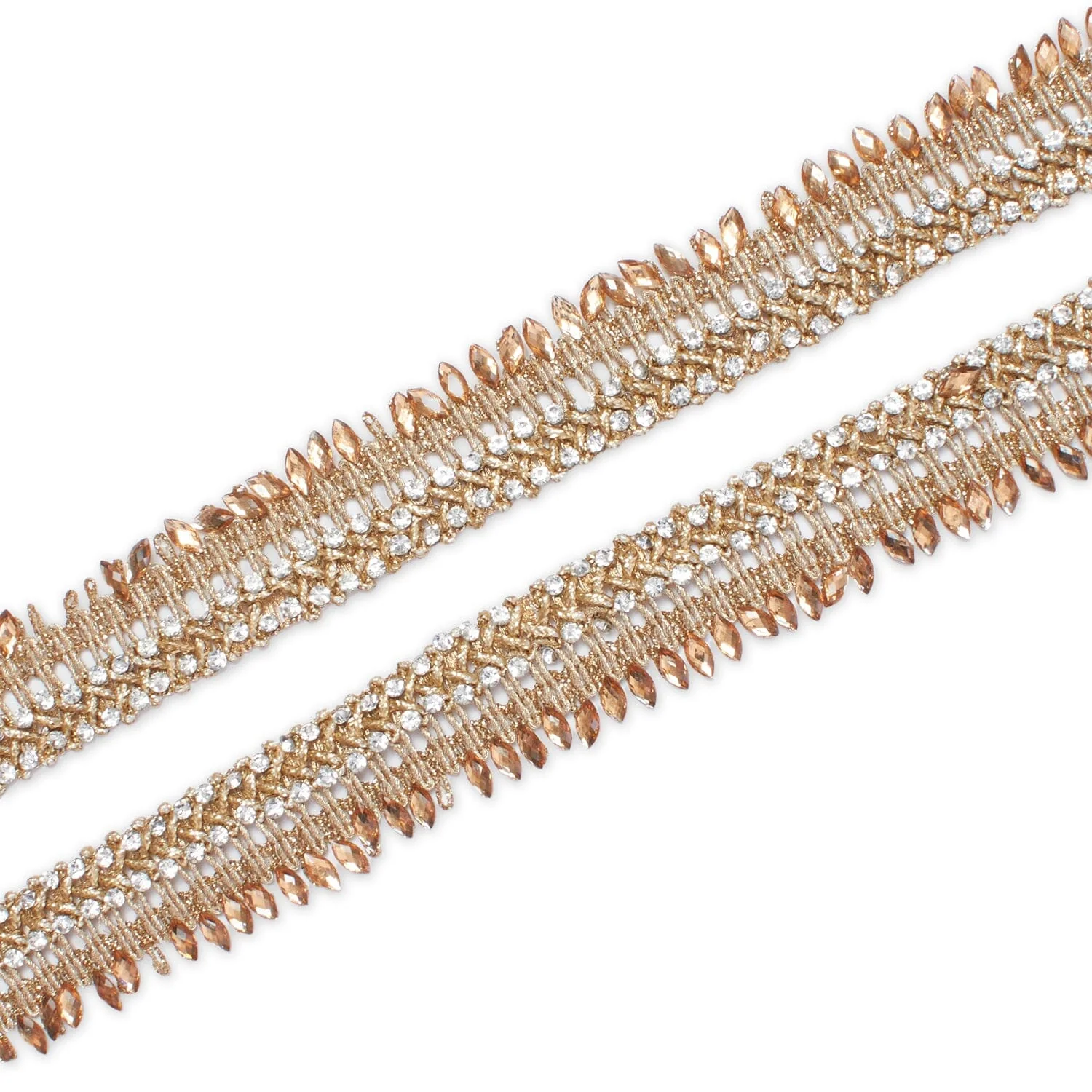 1 Inch Glitter Gem Gut Rhinestone Corded Trim (9.8 Yards / 9 Meters) - Image 15