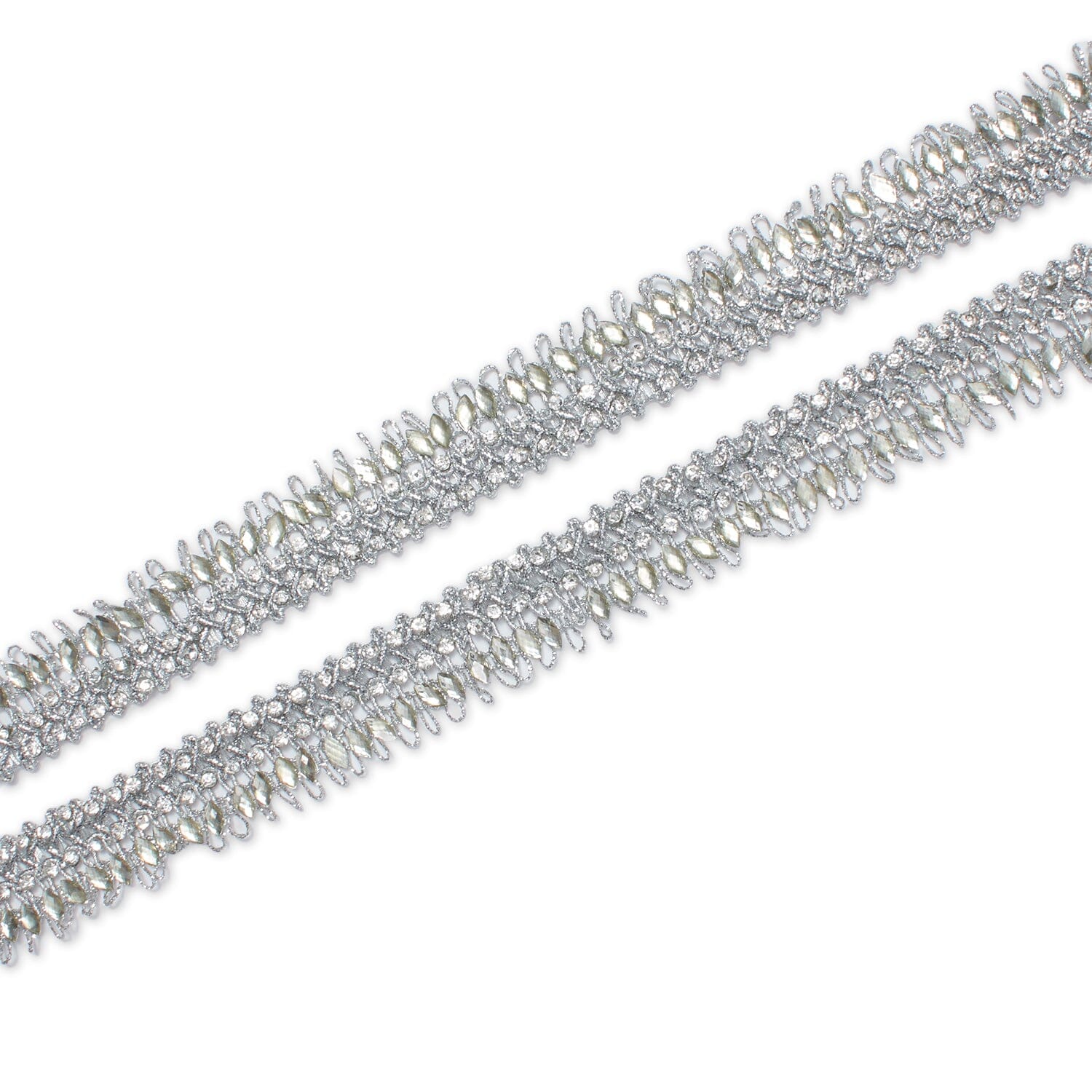 1 Inch Glitter Gem Gut Rhinestone Corded Trim (9.8 Yards / 9 Meters) - Image 3
