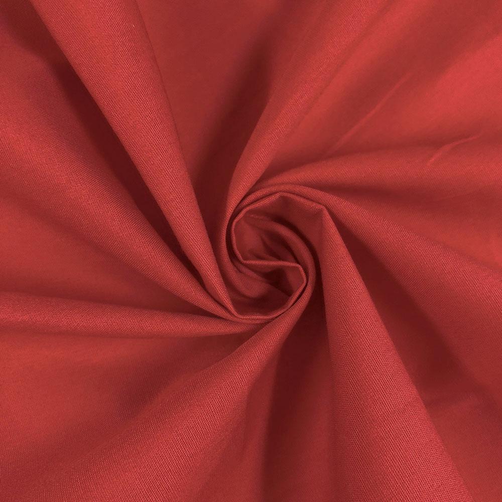 100% Cotton Broadcloth Rod Pocket Curtains - Red - Image 3