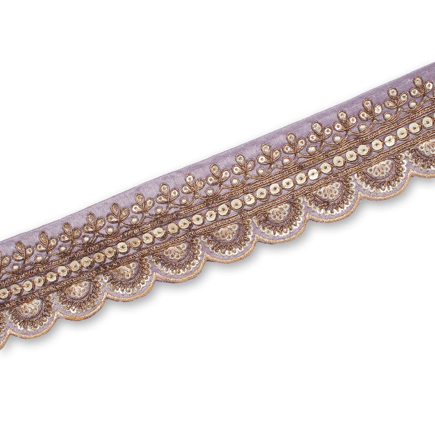 2 Inch Regal Gold Metallic Sequined Cording On Plain Woven Trim (9.8 Yards / 9 Meters) - Image 32