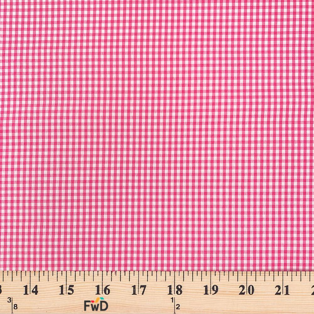 2 mm Gingham Check Plaid Polyester Cotton Poplin - Image 13