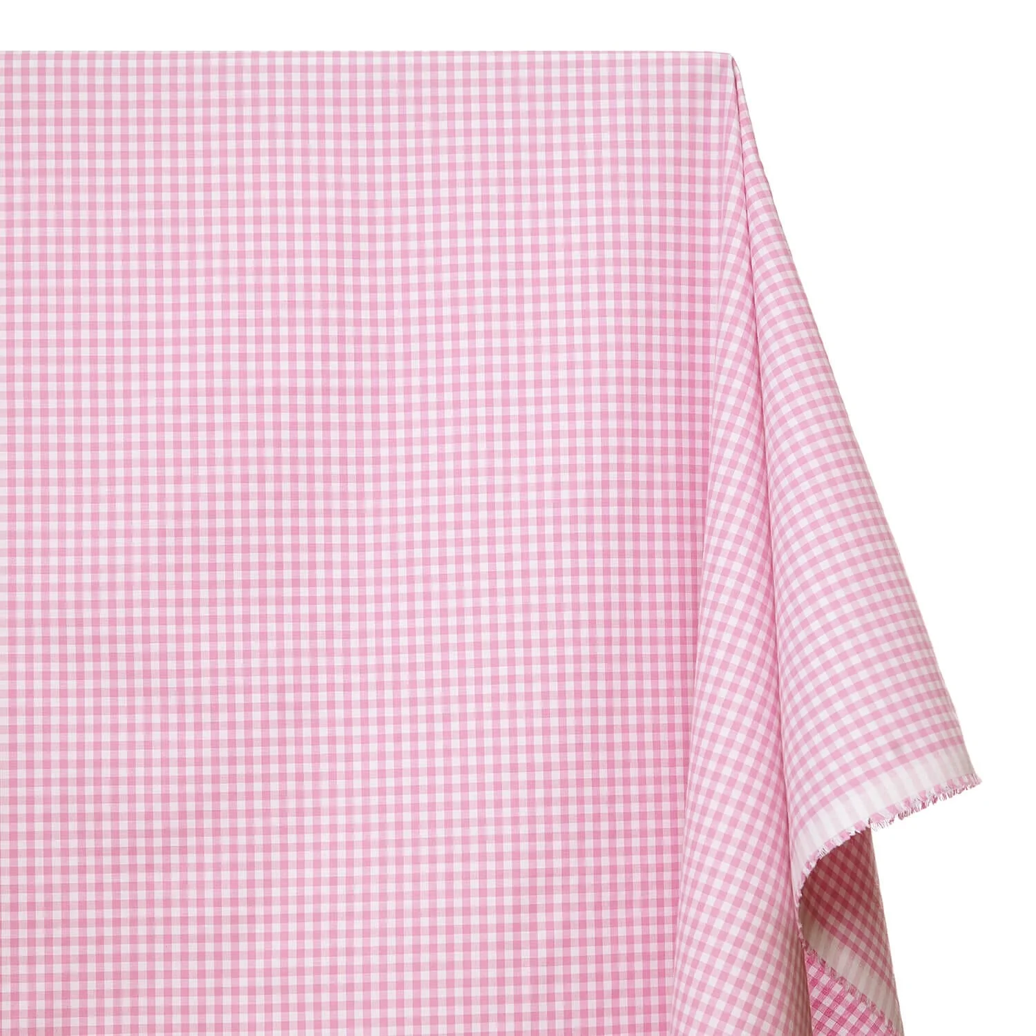 4 mm Gingham Check Plaid Polyester Cotton Poplin - Image 2