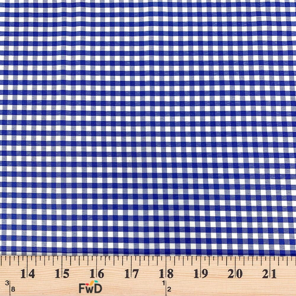 4 mm Gingham Check Plaid Polyester Cotton Poplin - Image 28