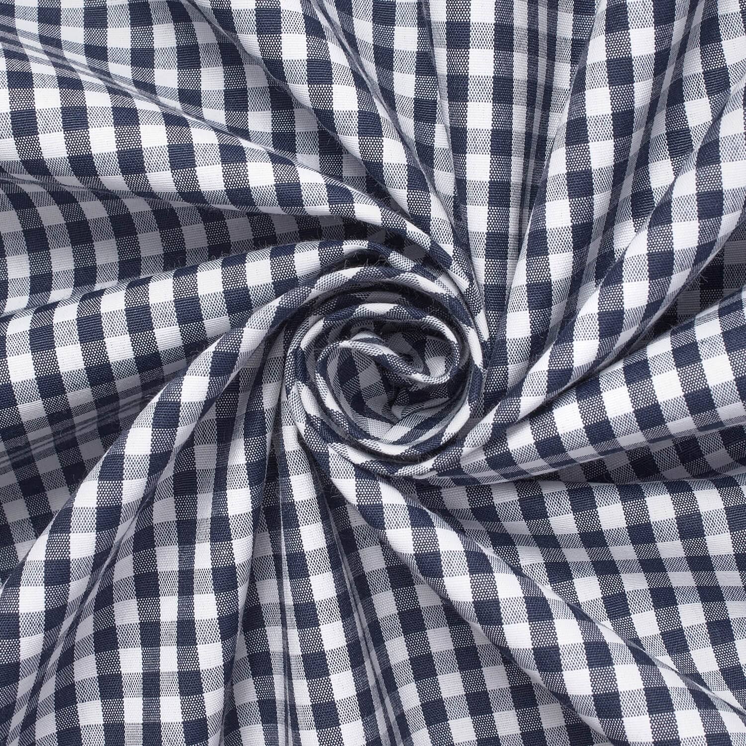 4 mm Gingham Check Plaid Polyester Cotton Poplin - Image 30