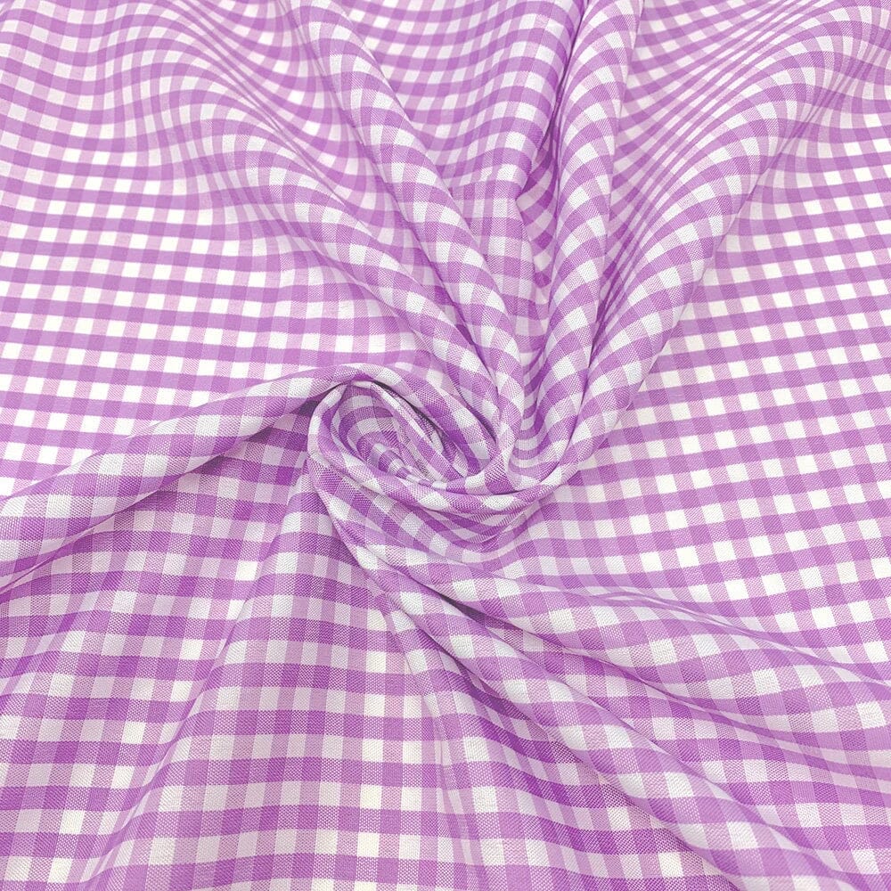 4 mm Gingham Check Plaid Polyester Cotton Poplin - Image 33