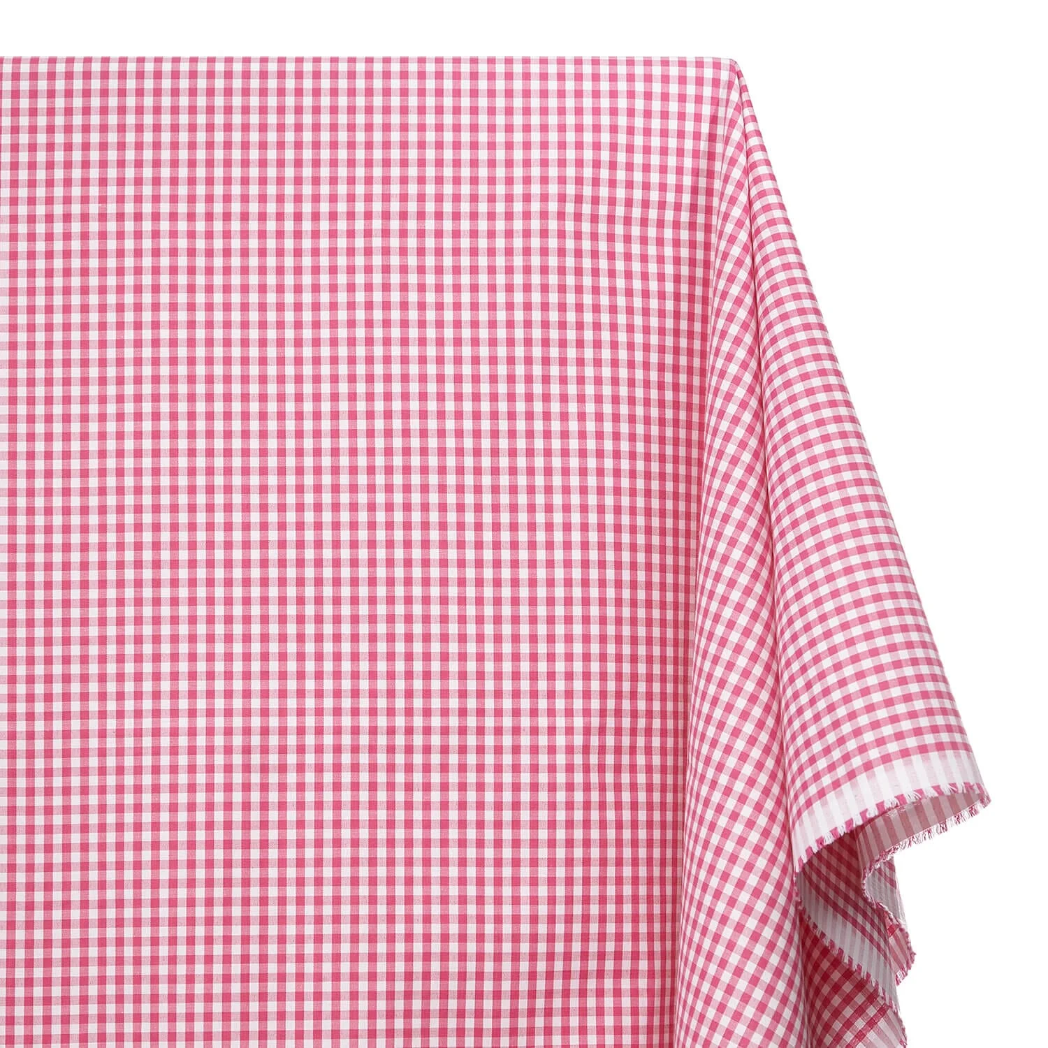 4 mm Gingham Check Plaid Polyester Cotton Poplin - Image 5