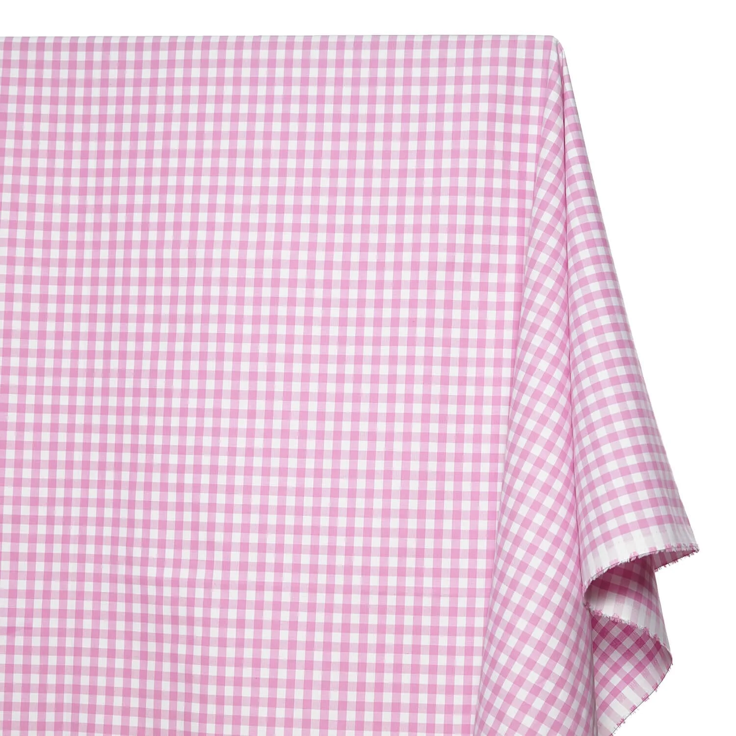 7 mm Gingham Check Plaid Polyester Cotton Poplin - Image 2