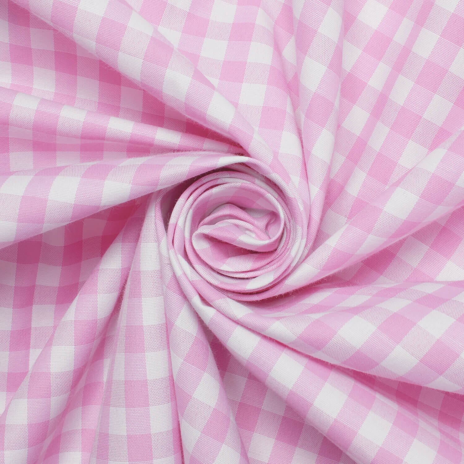 7 mm Gingham Check Plaid Polyester Cotton Poplin - Image 3
