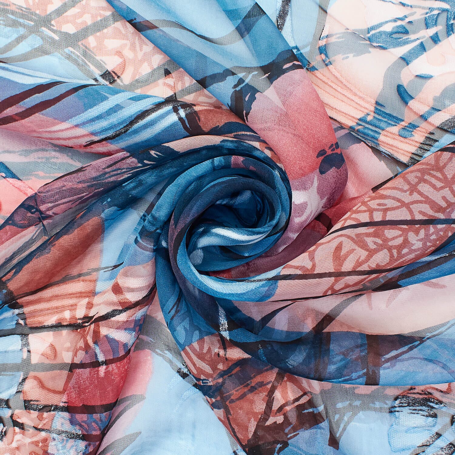 Abstract Burnout Printed Silk Chiffon - Image 6