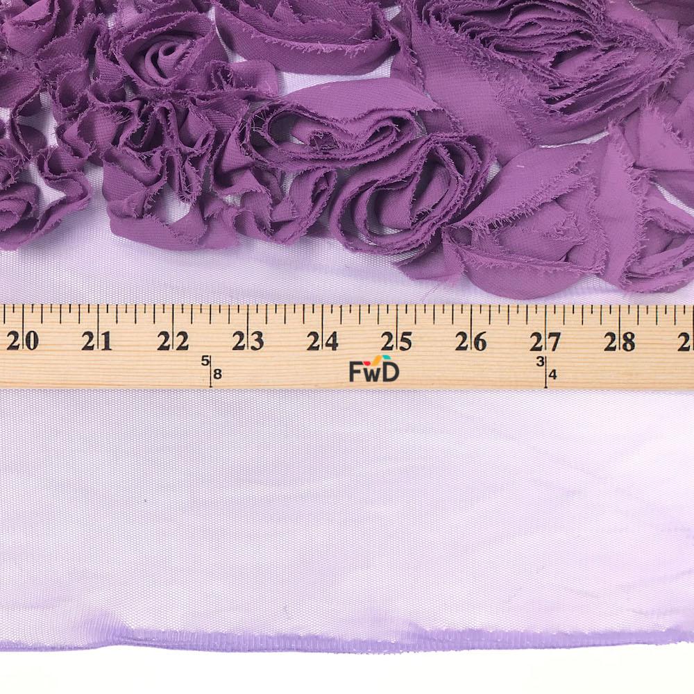 Abstract Daisy Ruffle Georgette on Mesh - Image 16