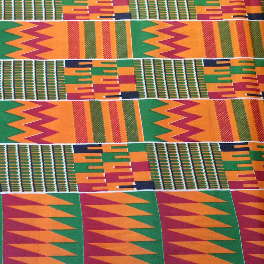 African Print Kente Orange