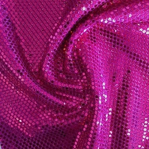 American Trans Knit Sequins Rod Pocket Curtains - Fuchsia - Image 4