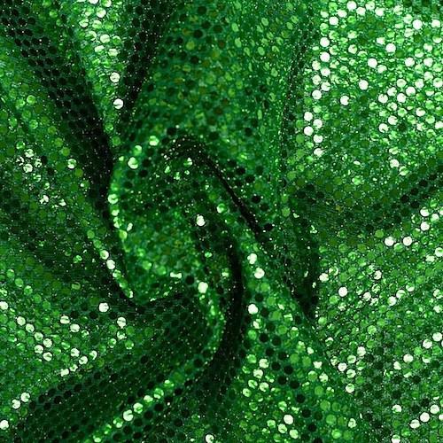 American Trans Knit Sequins Rod Pocket Curtains - Kelly Green - Image 4