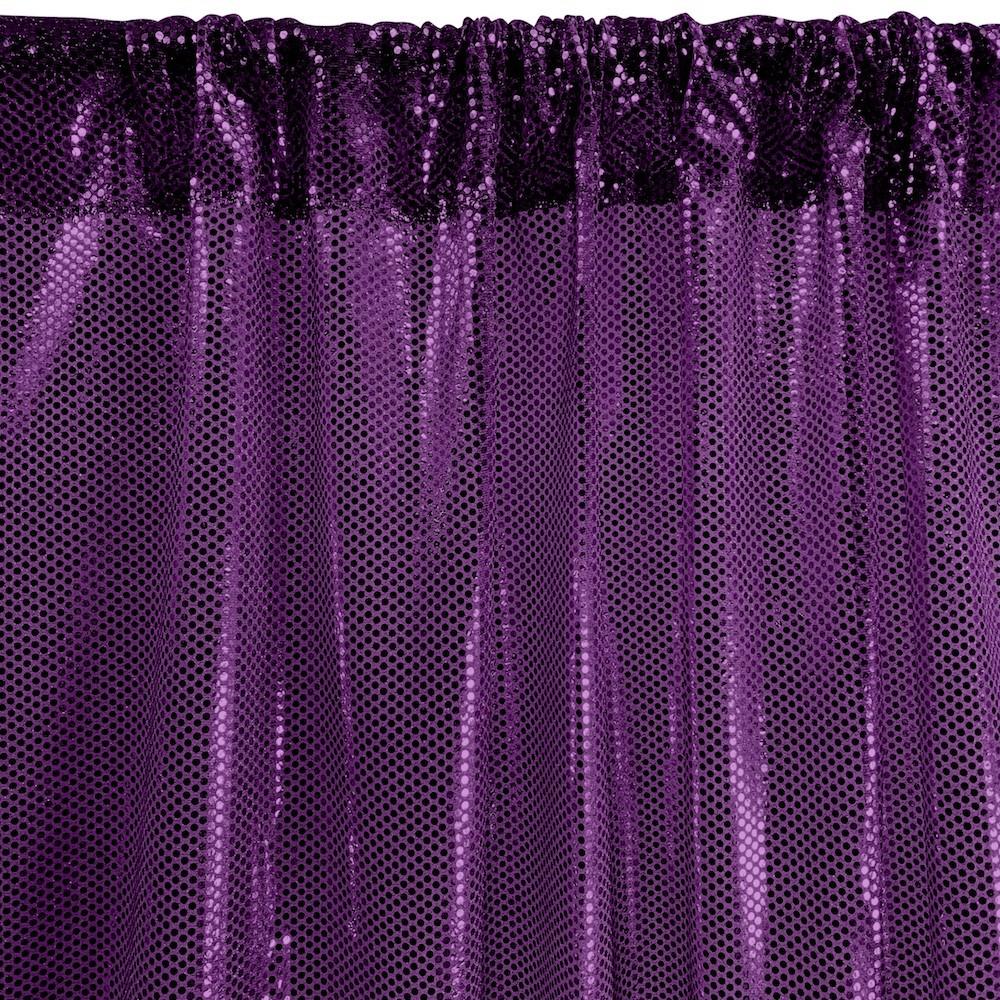 American Trans Knit Sequins Rod Pocket Curtains - Purple - Image 3