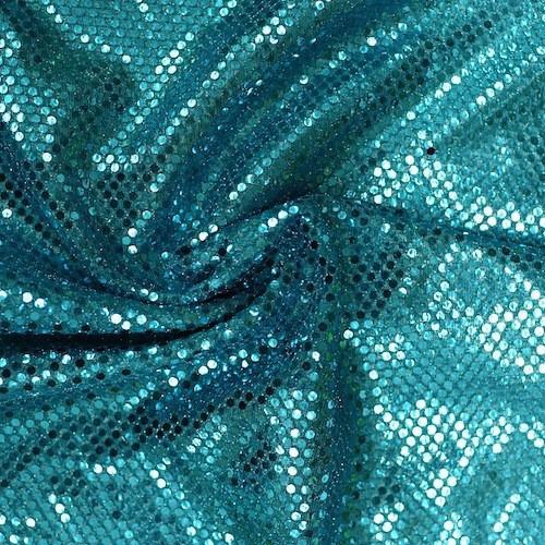 American Trans Knit Sequins Rod Pocket Curtains - Turquoise - Image 4