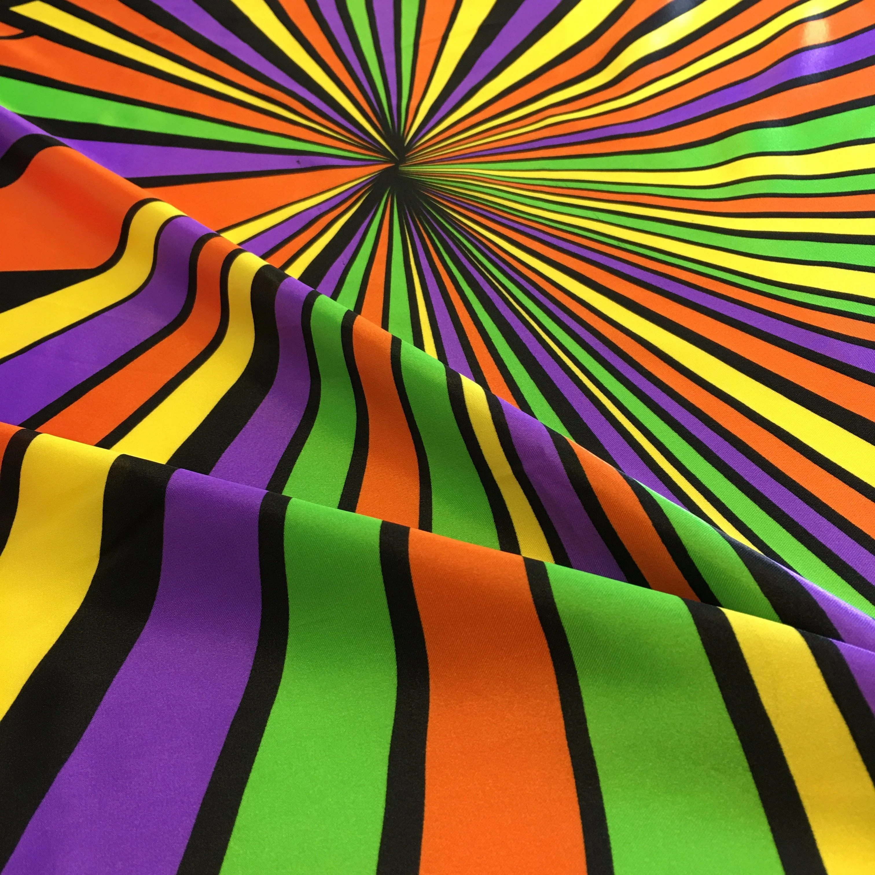 Angelica Rainbow Stripe Printed Charmeuse - Image 2