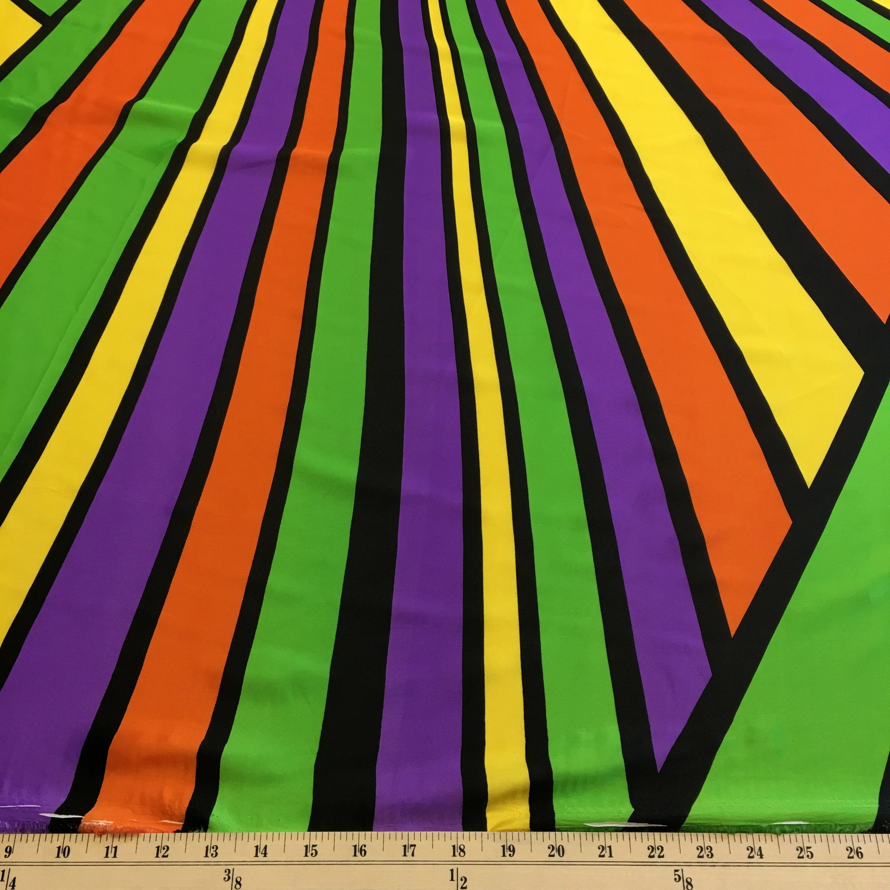 Angelica Rainbow Stripe Printed Charmeuse - Image 4