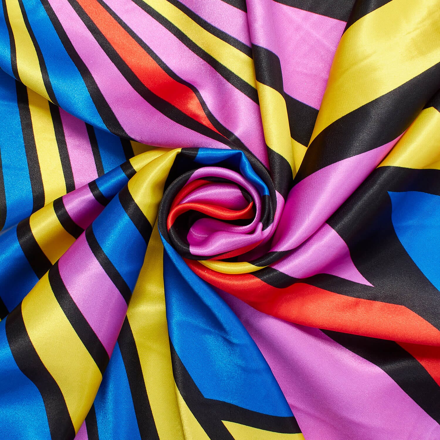 Angelica Rainbow Stripe Printed Charmeuse - Image 6