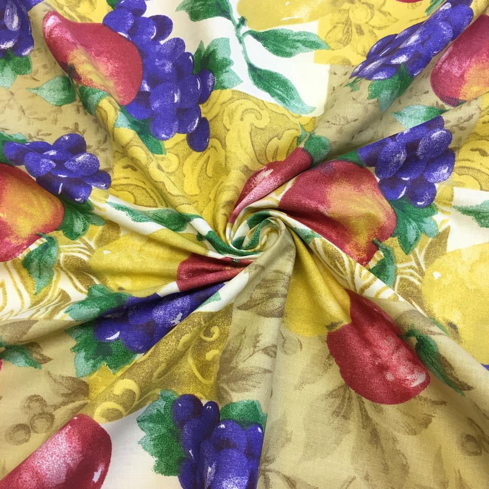 Apple and Pears Ivory Printed Cotton - Image 2