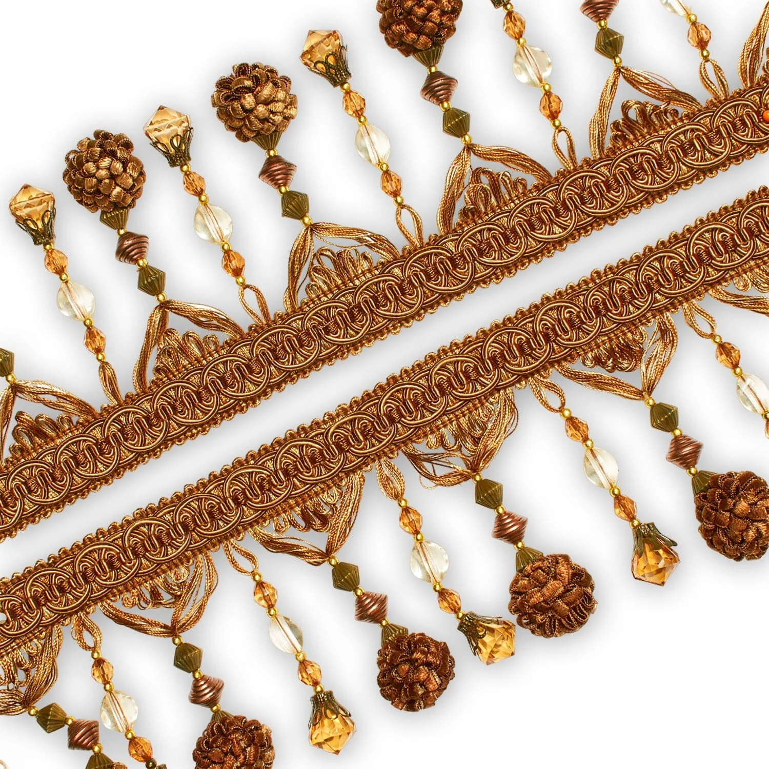 Beaded Pom Ball Tassel Fringe Trim - Image 15