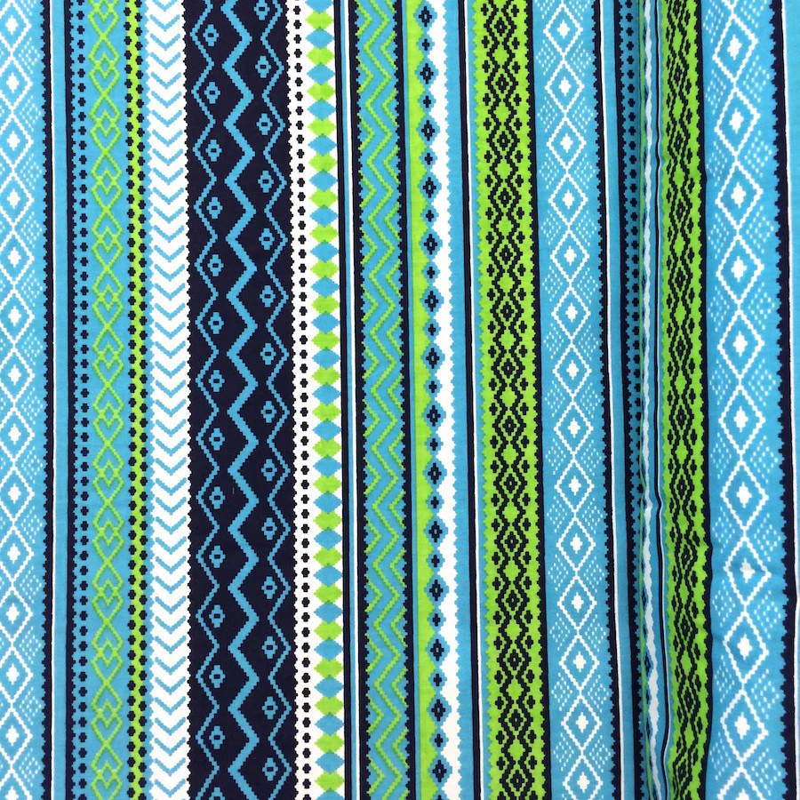 Blue Aztec Print Broadcloth - Image 2