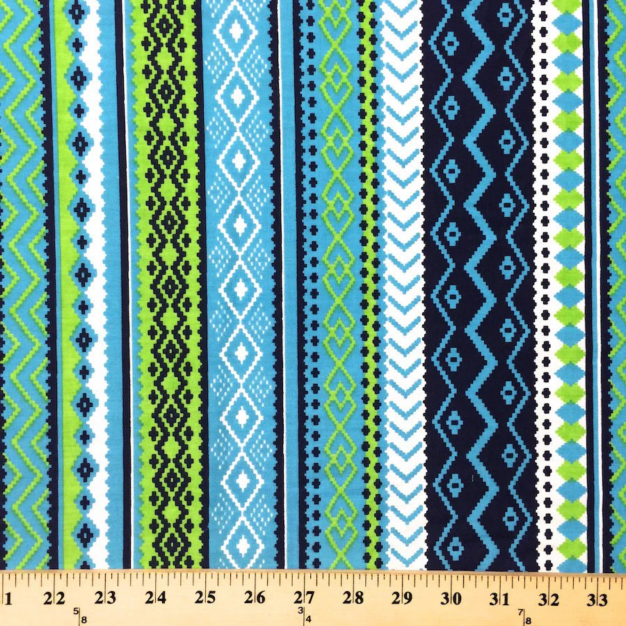 Blue Aztec Print Broadcloth - Image 3