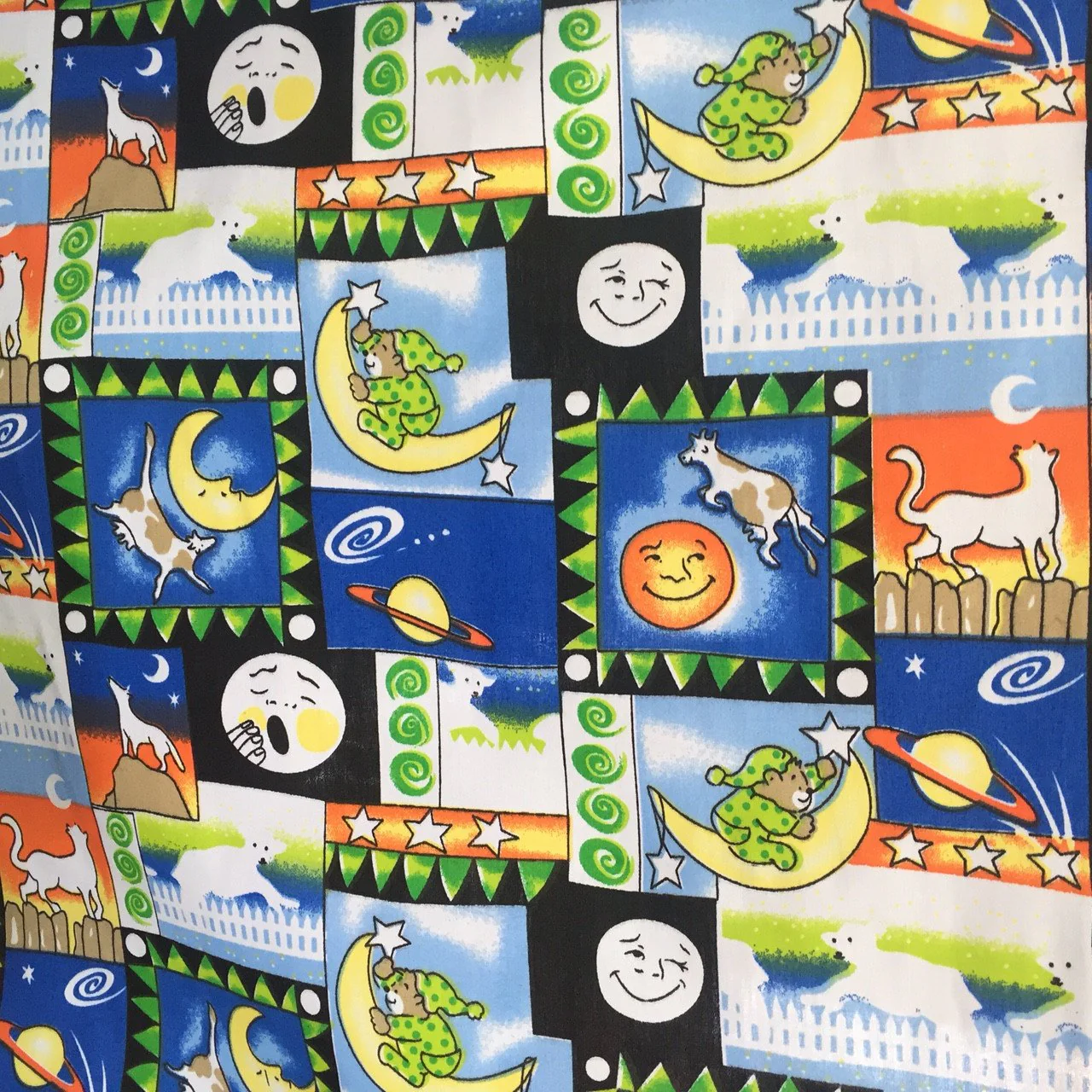 Blue Bedtime Printed Broadcloth