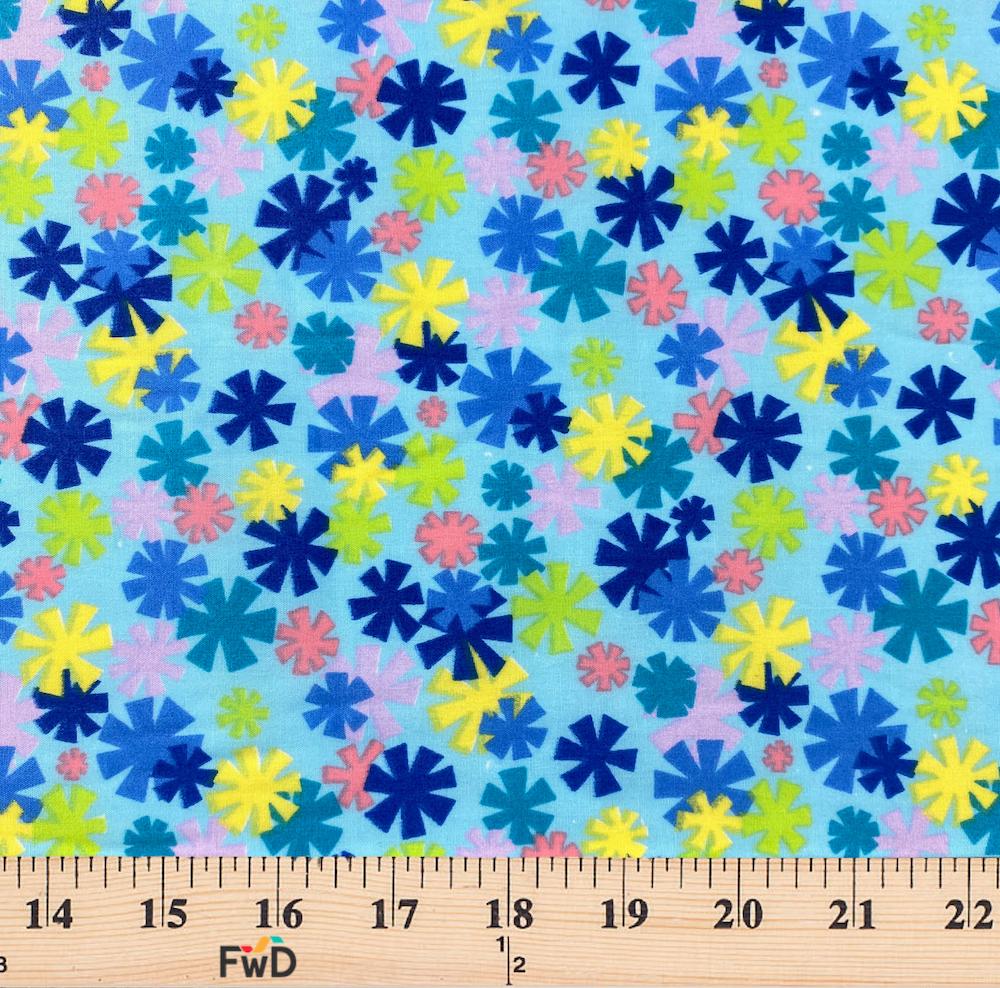 Blue Pinwheel Print Broadcloth - Image 3