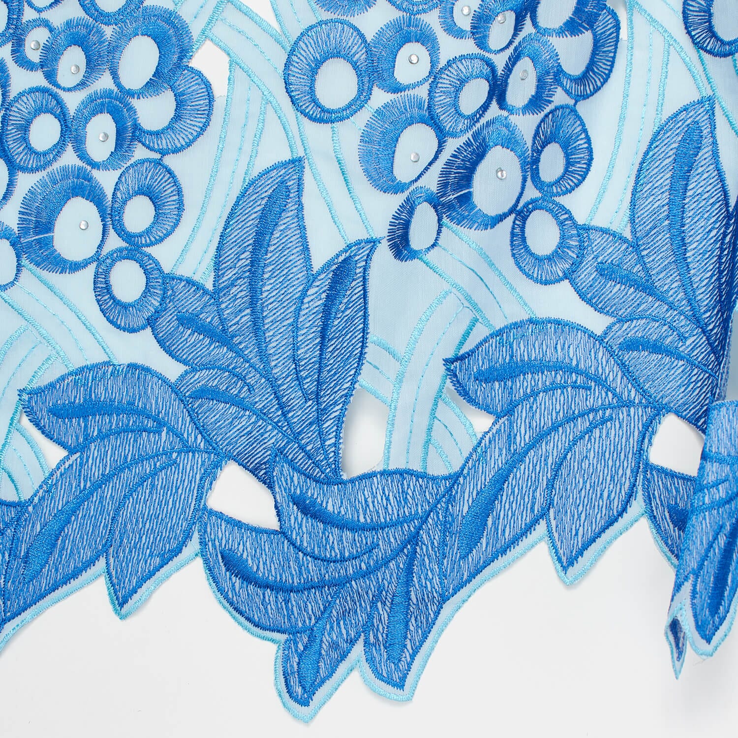 Blueberry Rhinestone Embroidery Lace - Image 3
