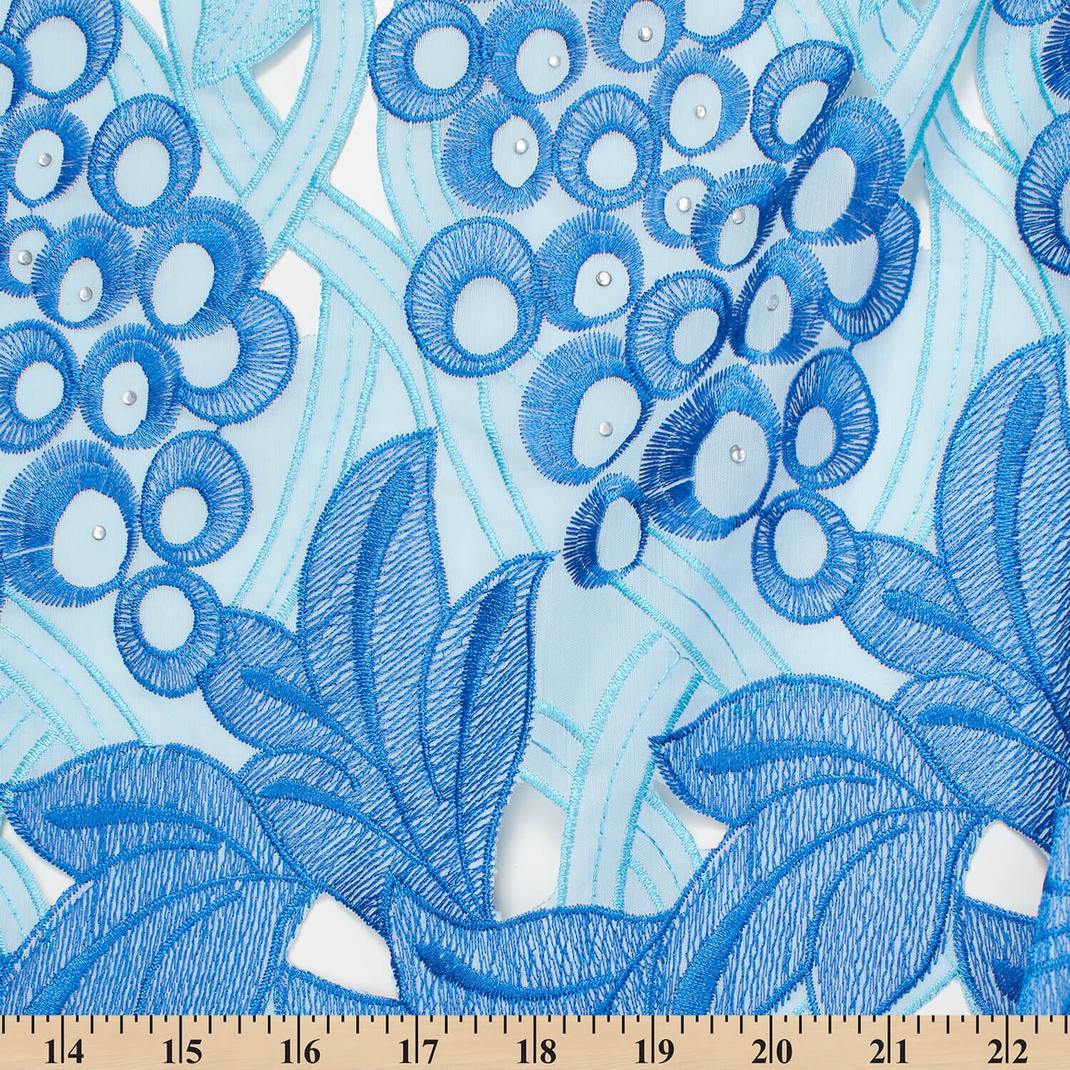 Blueberry Rhinestone Embroidery Lace - Image 4