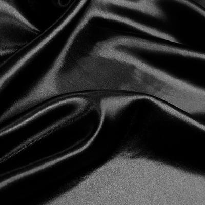 Bridal Satin Rod Pocket Curtains - Black - Image 3