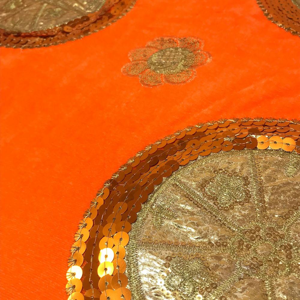 Brocade Sequins Patch on Velvet - Image 3