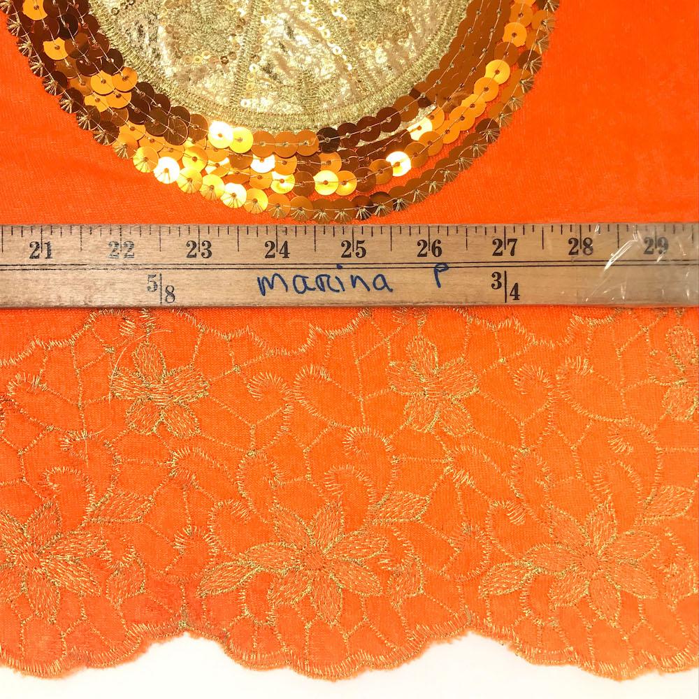 Brocade Sequins Patch on Velvet - Image 4