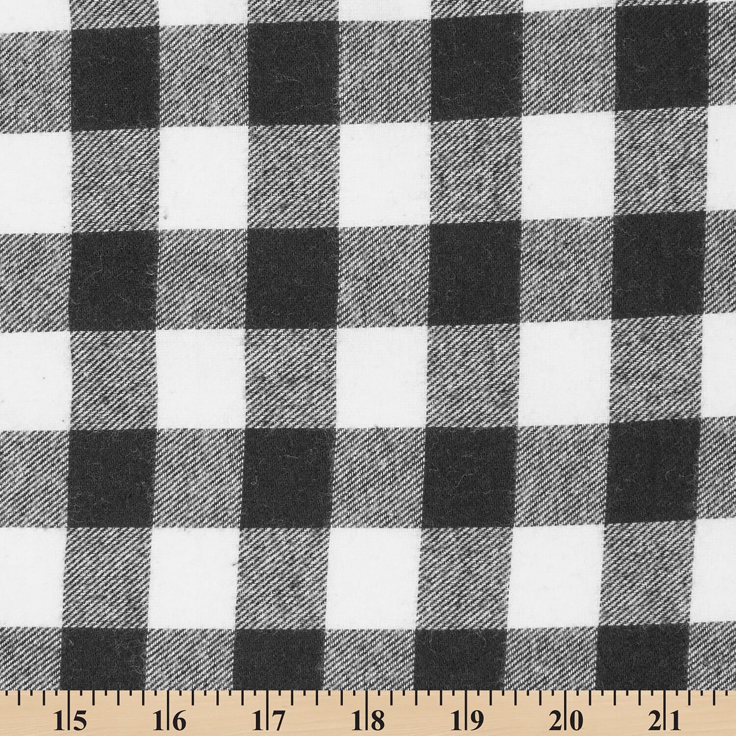 Charley Gingham Buffalo 1 Inch Check Plaid Brushed Cotton Flannel - Image 5