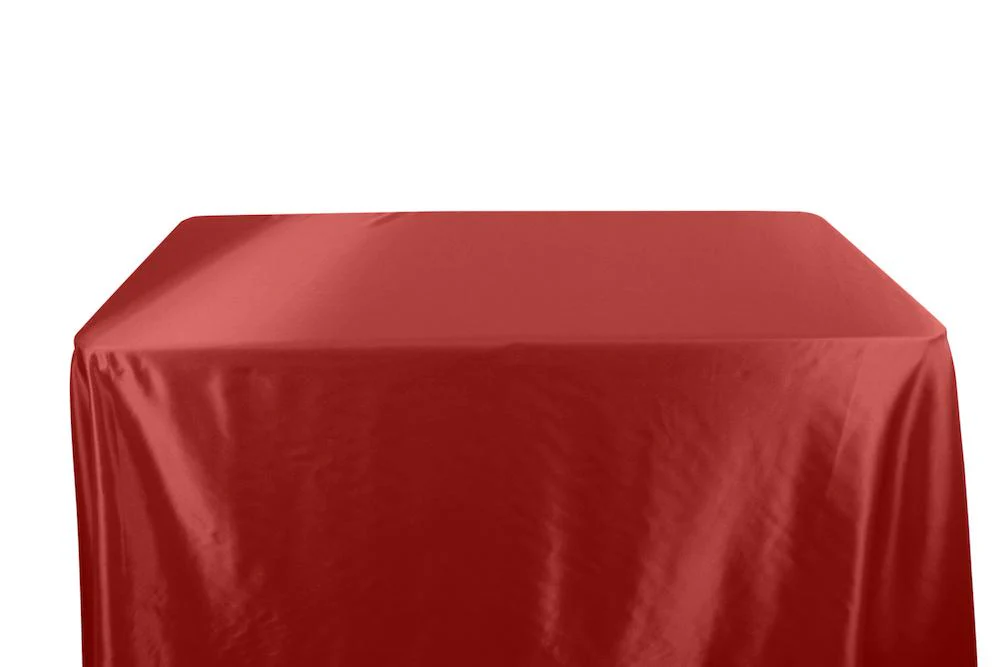Charmeuse Satin Banquet Rectangular Table Covers - 6 Feet - Image 21