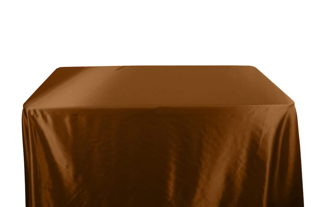 Charmeuse Satin Banquet Rectangular Table Covers - 6 Feet - Image 27