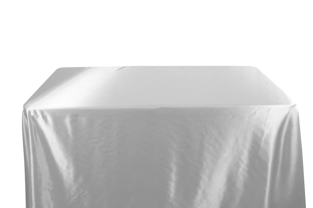 Charmeuse Satin Banquet Rectangular Table Covers - 8 Feet - Image 2