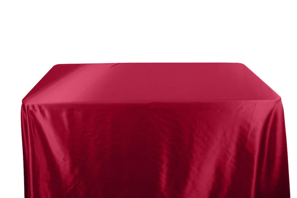 Charmeuse Satin Banquet Rectangular Table Covers - 8 Feet - Image 22