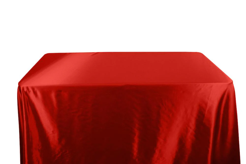 Charmeuse Satin Banquet Rectangular Table Covers - 8 Feet - Image 31