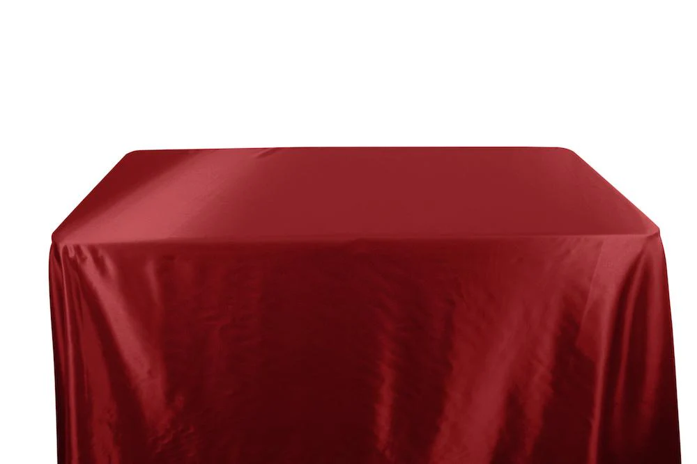 Charmeuse Satin Banquet Rectangular Table Covers - 8 Feet - Image 33