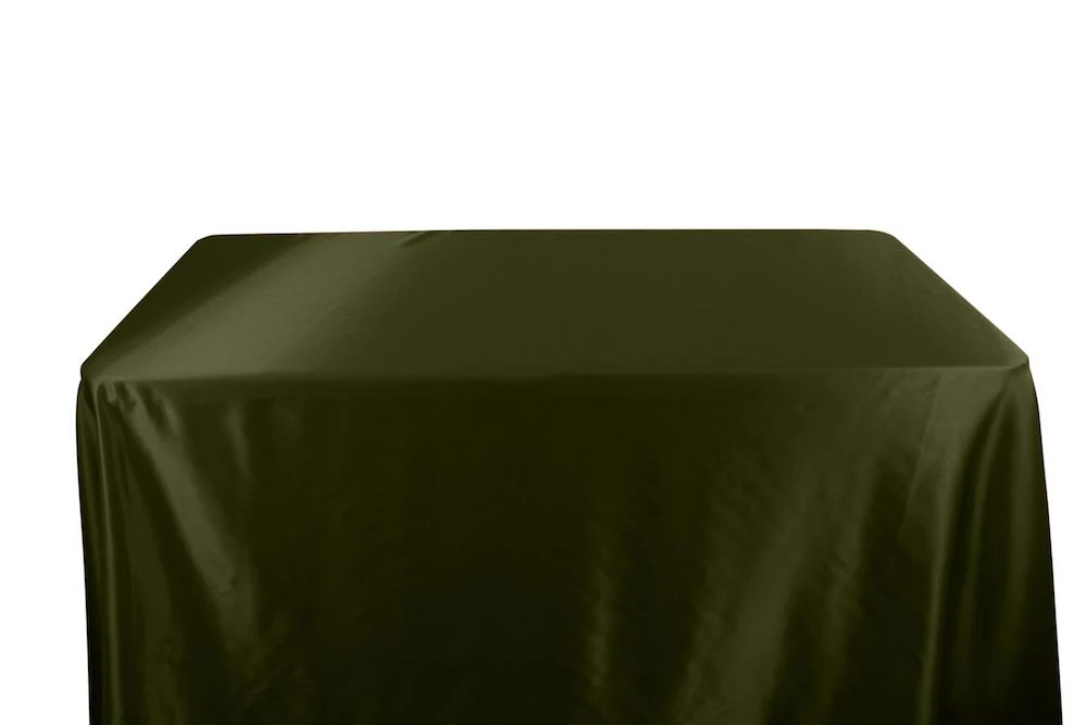 Charmeuse Satin Banquet Rectangular Table Covers - 8 Feet - Image 35
