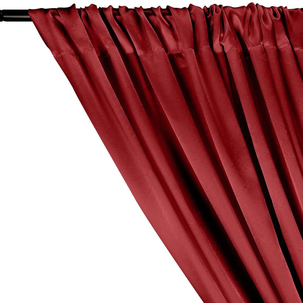 Charmeuse Satin Rod Pocket Curtains - Burgundy - Image 2