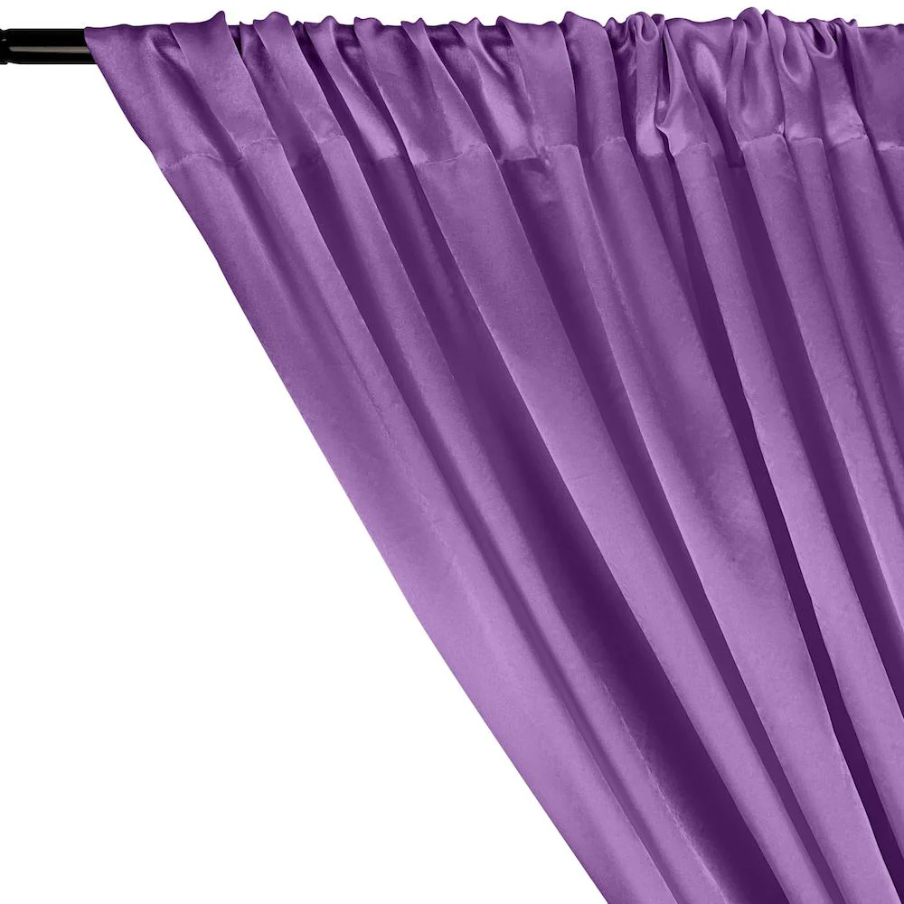 Charmeuse Satin Rod Pocket Curtains - Lilac - Image 2