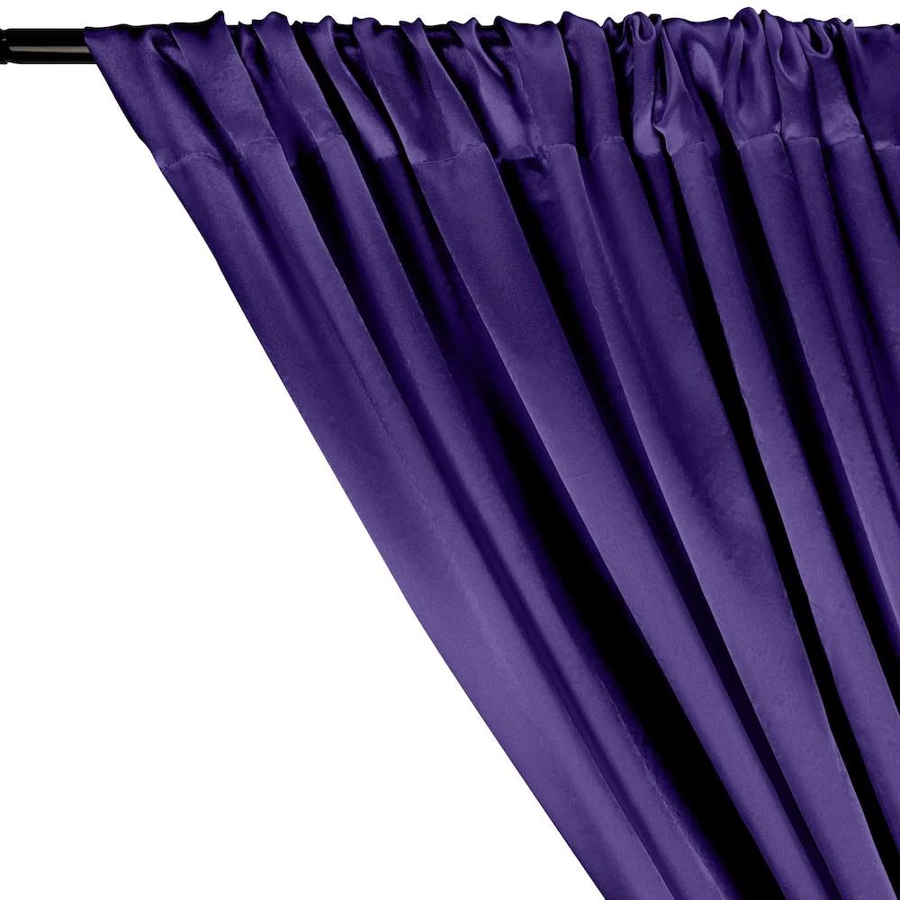 Charmeuse Satin Rod Pocket Curtains - Purple - Image 2