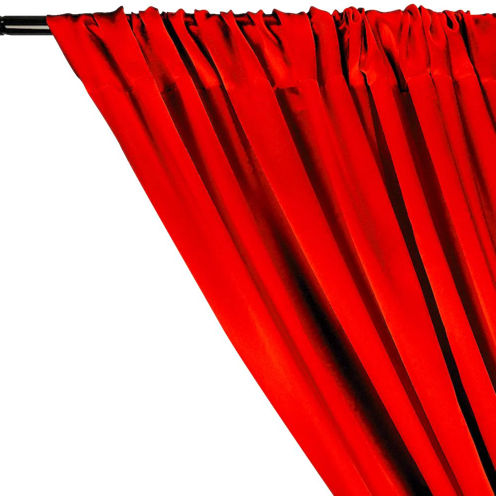 Charmeuse Satin Rod Pocket Curtains - Red - Image 2