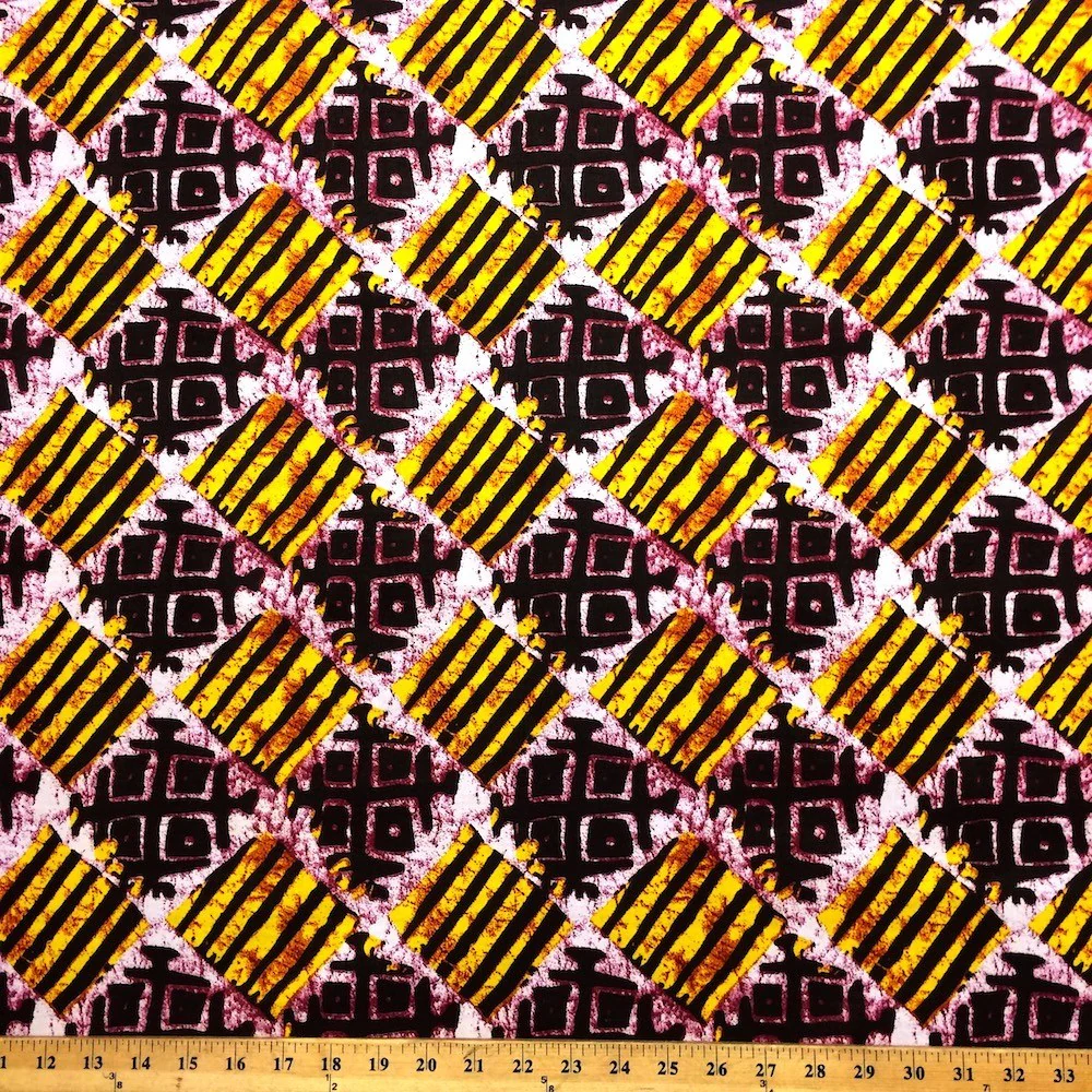 Checked African Print (90109-2)