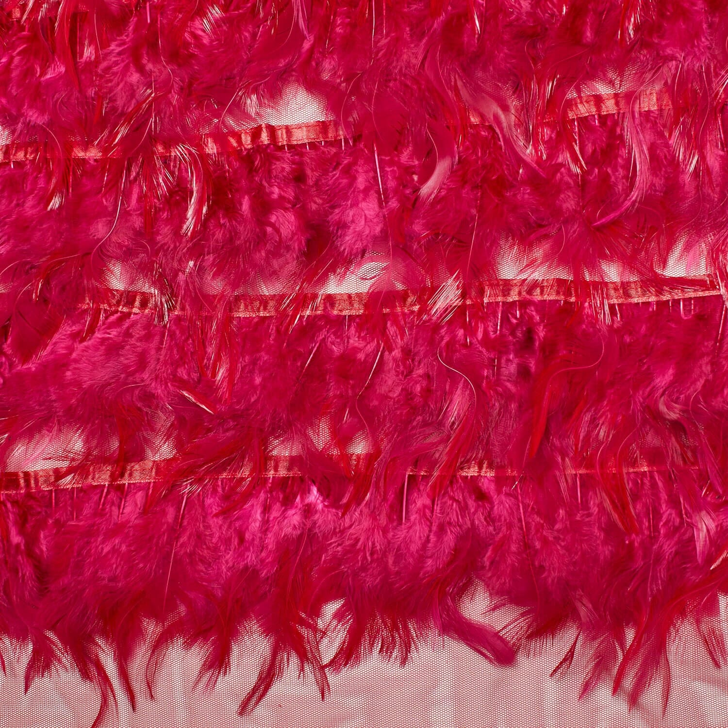 Chicken Feather Trim On Poly Mesh - Image 12