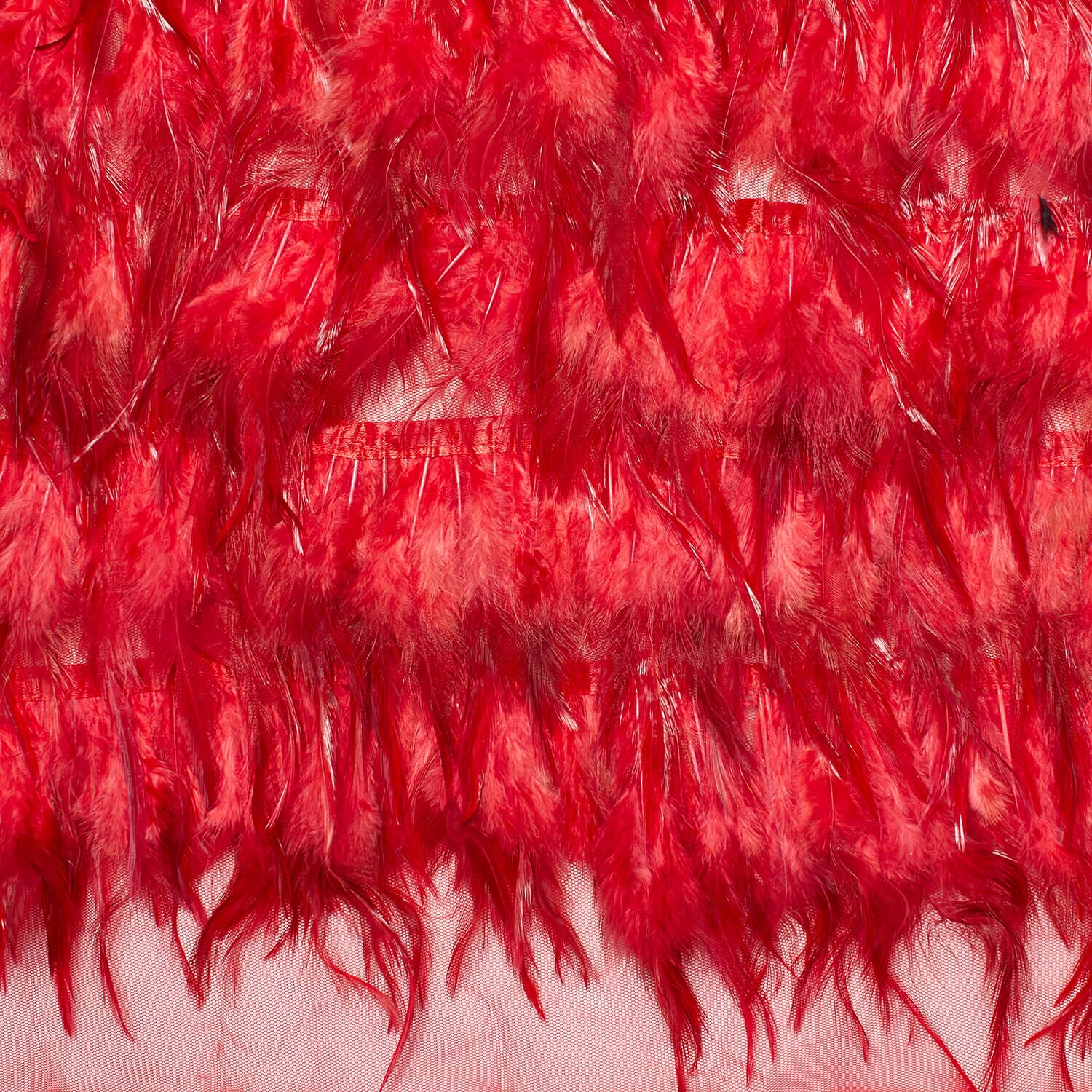 Chicken Feather Trim On Poly Mesh - Image 15