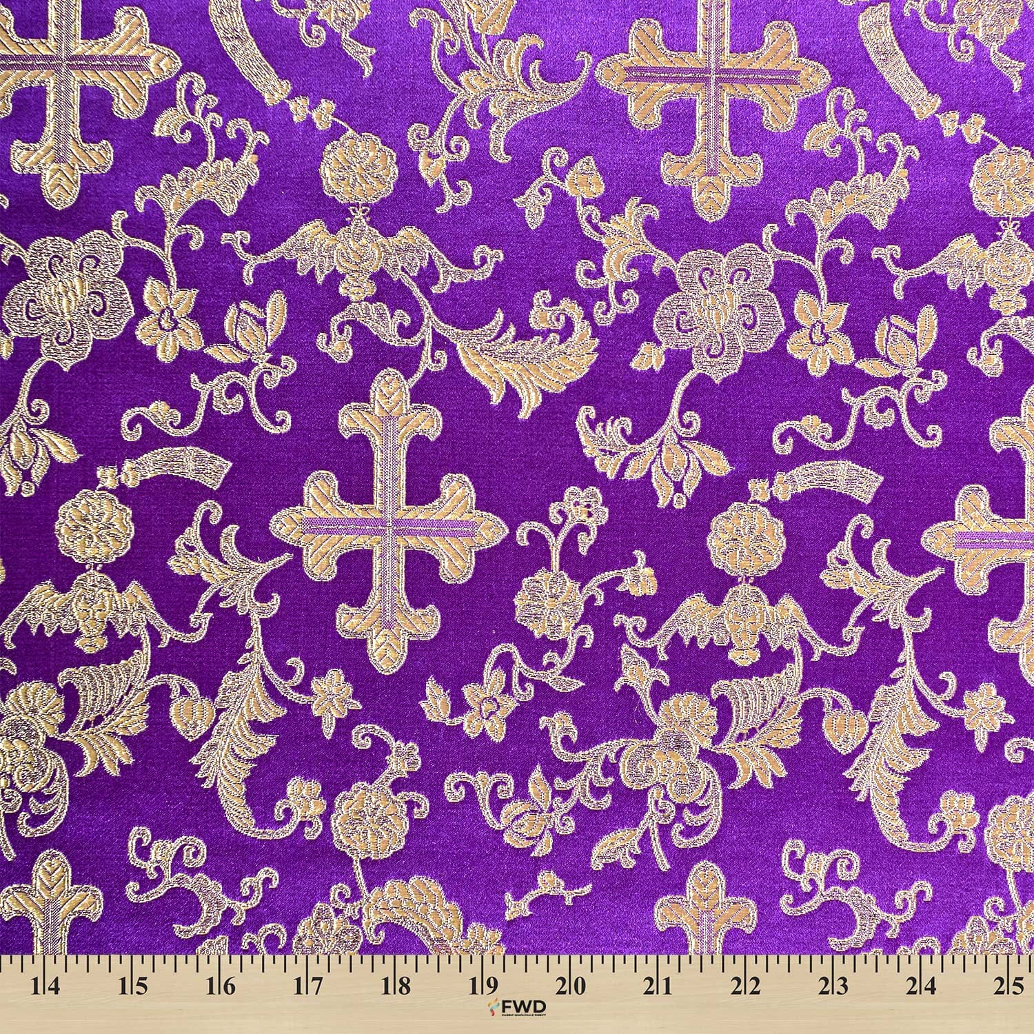 Church Cross Metallic Brocade - Image 44