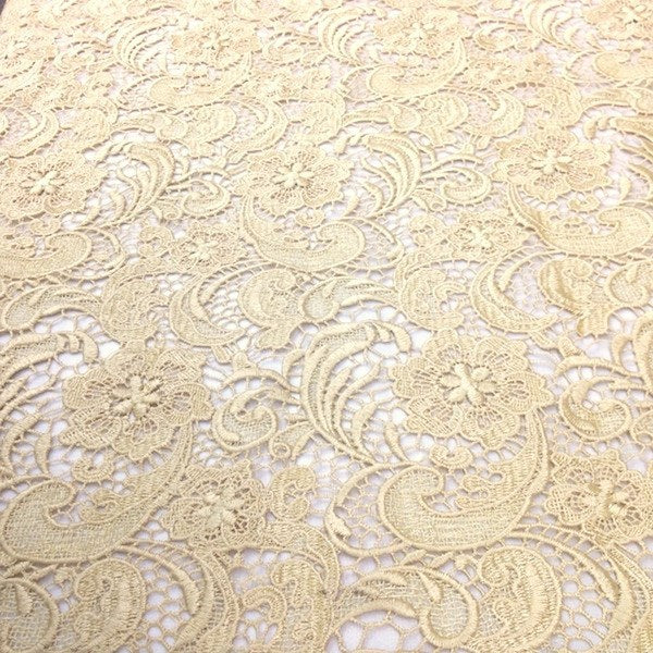 Gold Sunflower Guipure French Venice Lace - Image 4